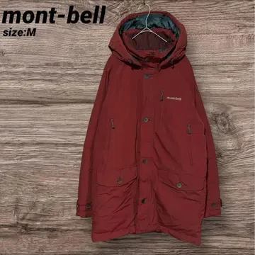 montbell 몽벨 하스키 코트 빨간색 계열 후드 부착