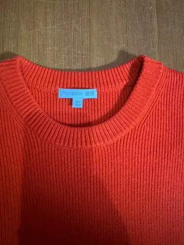 유니클로 jwa 리브 크루넥 스웨터 xxl 오렌지.