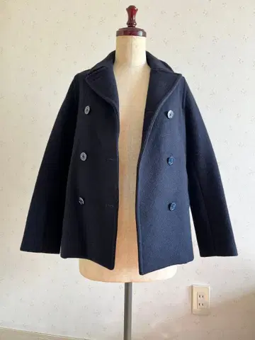 NIMES 울 피 코트 네이비