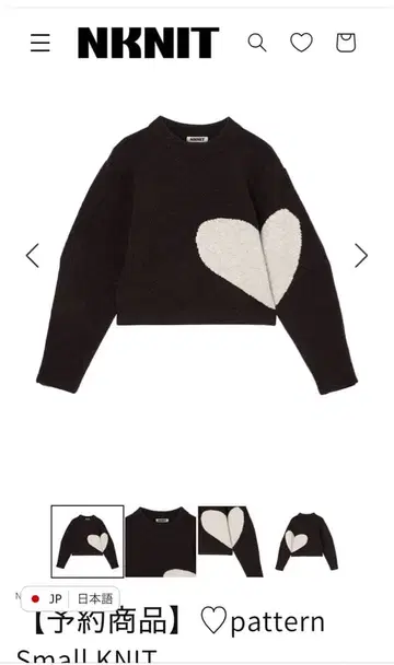 NKNIT 패턴 스몰 니트 브라운 2025AW
