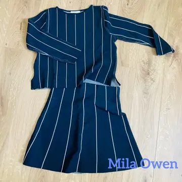 [미라 오웬] 네이비/화이트 스트라이프 셋업