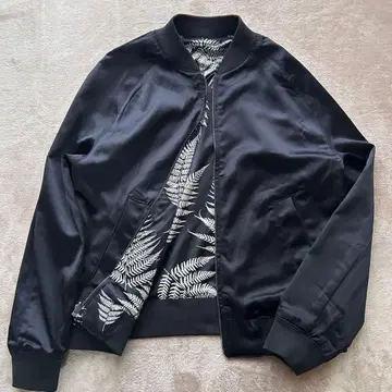 H&M 올 패턴 MA-1 블루종 자켓 리버서블 EUR M 블랙