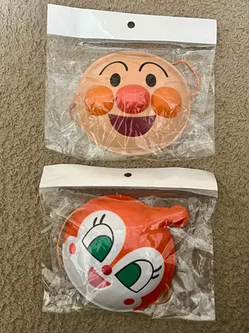 [미개봉 새상품] 호빵맨 뮤지엄 한정판 호빵맨 짤랑이 가면