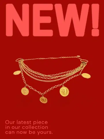 코인 디자인의 다층 체인 목걸이