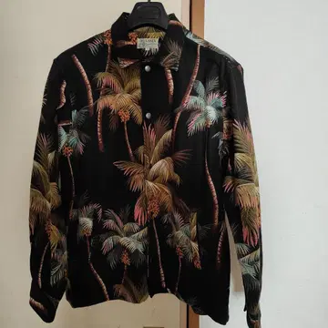 라니즈 LANI'S 야자수 패턴 하와이안 셔츠 L 사이즈