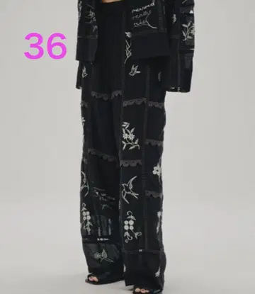 TODAYFUL 자수 패치워크 팬츠