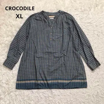 크로커다일 빅 사이즈 LL 튜닉 넉넉한 면 100% 일본제 원단