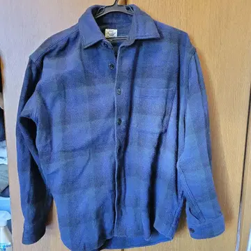 Gold 플란넬 셔츠 네이비 S 오버 사이즈