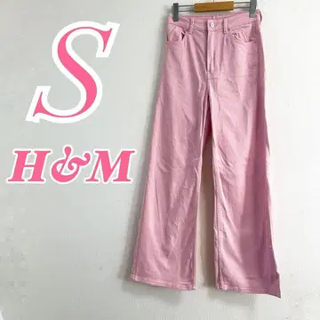 H&M 에이치앤엠 핑크 데님 팬츠 S 컬러 팬츠