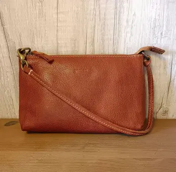 겐텐 오렌지 가죽 미니 숄더백