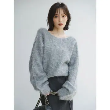 nuans 수리 알파카 니트 풀오버