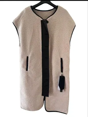 미사용 새상품 MICALLEMICALLE 바이컬러 집업 베스트