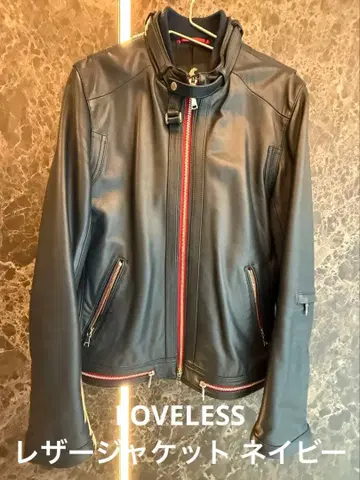 연말연시 세일! LOVELESS 가죽 자켓 네이비 2 컨디션 최상