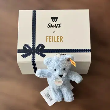 Steiff x Feiler 라이트 블루 테디베어