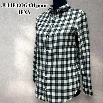 JULIE COGAM pour IENA 체크 무늬 긴팔 셔츠 심플