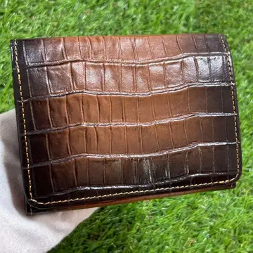 프렐 긴자 크라프트 크로코 크로커다일 지갑 접이식 지갑