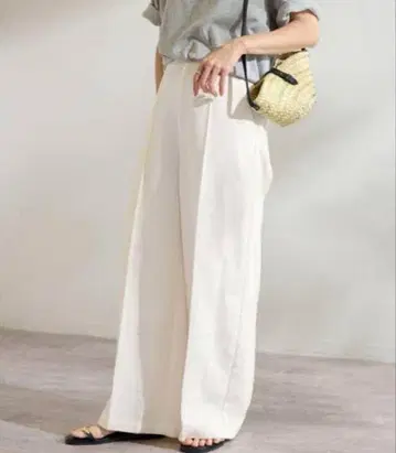 FREMeWORK LINEN-PL 옥스 와이드 팬츠