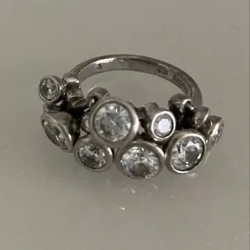 크리스탈 실버 반지