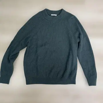 UNITED ARROWS 그레이 리브 스웨터 M