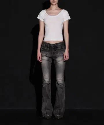 보헴시안 프론트 포켓 부츠컷 데님