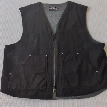 US 구제 의류 블랙 워크 베스트 덕지 빅 2XL 덕 베스트