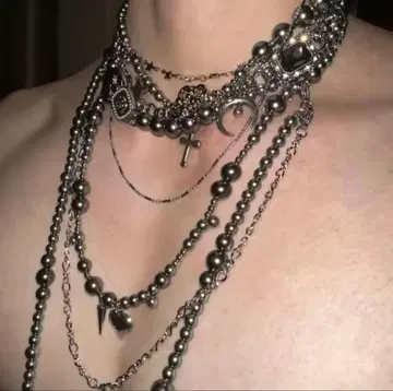 새상품 Y2K 레이어드 다중 레이어드 초커 목걸이