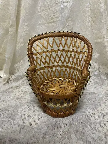 미니 라탄 체어 1/6 인형 등 용