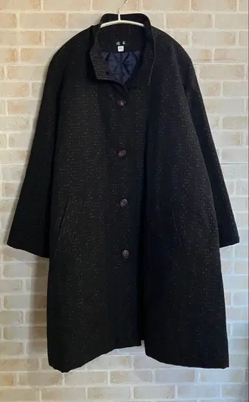 새상품급 직조풍 쿠루메오리 충전솜 코트 일본제 M~L