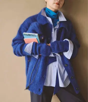 spic&span a&m 알파카 믹스 폴로 니트 셔츠 새상품급