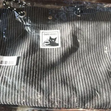 CAFE 벨로체 코듀로이 블랙 토트백