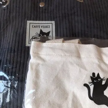 CAFE 베로체 코듀로이 블랙 토트백 덤 포함
