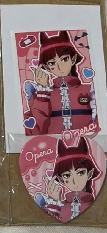 카미애니 복권 상품 하트 캔뱃지 스티커 오페라