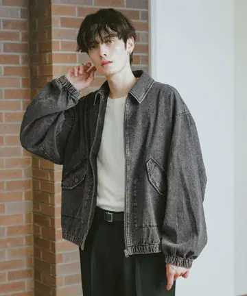 데님 아우터 자켓 짧은 기장