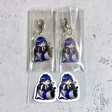 진지하게 야바시티 우울선생 아크릴 참 플레이크 씰 mzyb 마지야바