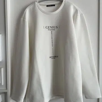 하이 다 웨이 스트레치 분또 로고 프린트 긴팔 T 화이트 48