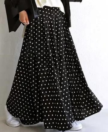 안티카 도트 롱 스커트 도트