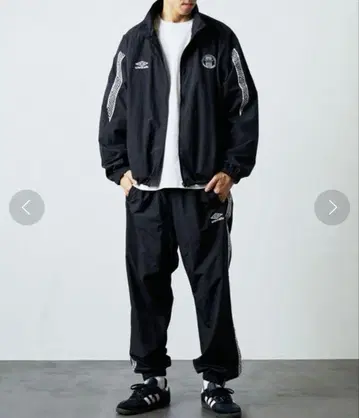 엄브로 프리 24ss 나일론 셋업 블랙