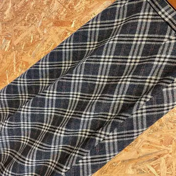 AE9357 scana 롱 스커트 블랙 체크 여성용