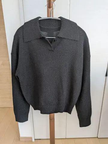 북유럽 생활 잡화점 울 100% 블랙 폴로넥 스웨터 긴팔