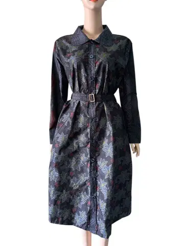 기모노 리메이크 셔츠 원피스 허리 벨트 포함 1월 상순 발송 오시마 명주