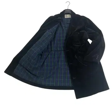 새상품급 Papas 파파스 롱 코트 코듀로이 블랙 검정 L