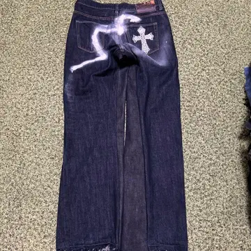 페인트 데님 스트레이트 리메이크