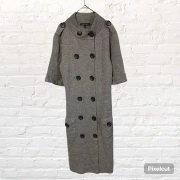 12195 바나나리퍼블릭 울 100% 반팔 니트 원피스 M 그레이