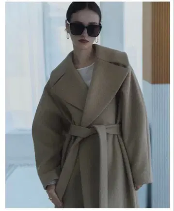 [ 미사용 새상품 ] Bluelea Cocoon long coat 카멜