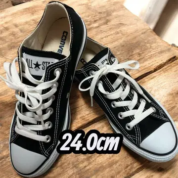 ALL STAR 블랙 스니커즈 24.0cm 컨버스 로우컷