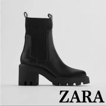 ZARA 트랙 밑창 리브 삭스 부츠