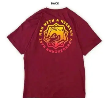 맨즈 15th Anniv 로고 T셔츠 버건디 L 사이즈 새상품