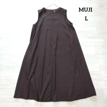 MUJI 무인양품 울 혼방 오버롤 스커트 원피스 L