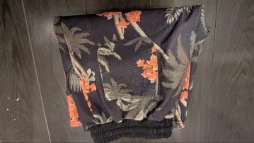 [ 특주 ] 하와이안 스타일 숏팬츠 블랙과 오렌지