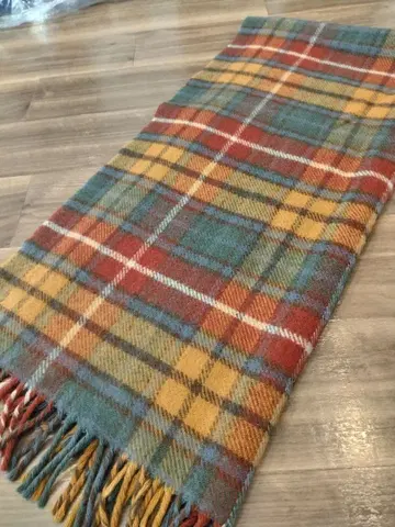 트위드밀 타탄 체크 울 스톨